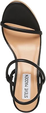 Steve Madden Women's Black Leather Udell-C Sandals | Steve Madden In Lebanon