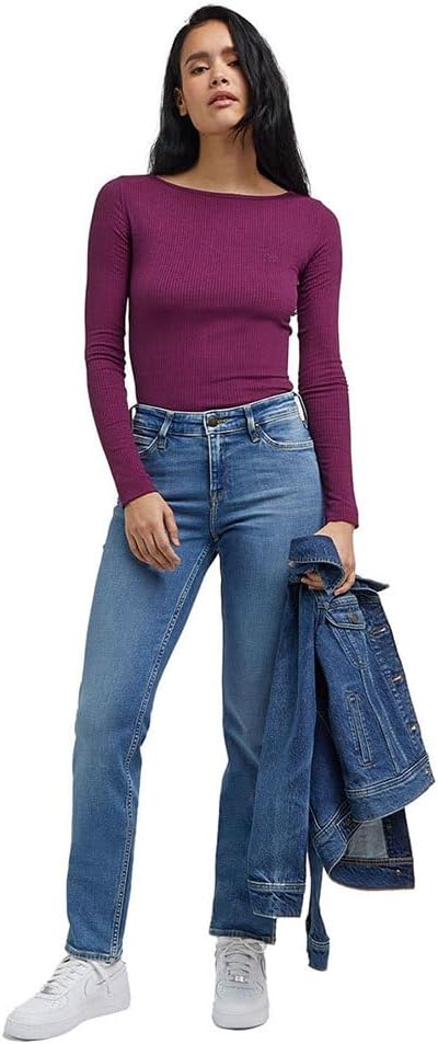 Lee Women's Foxy Violet Long Sleeve Boat Neck Tee T-Shirt | Lee In Lebanon
