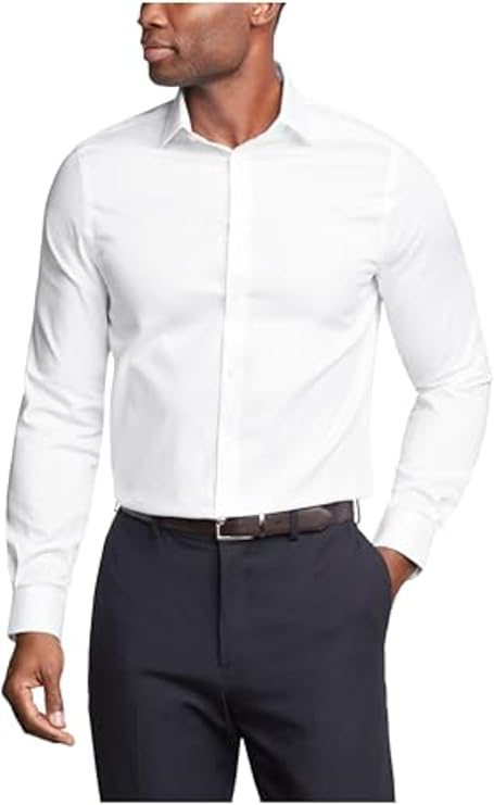 Michael Kors Men's White Ultra Wrinkle Free Stretch Regular Fit Shirt | Michael Kors in Lebanon