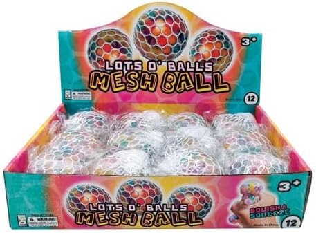 Raymond Geddes Lots O Mesh Balls 12 Colorful Squeeze Balls Per Pack| Geddes In Lebanon