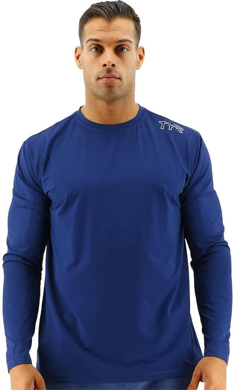Tyr Men's Navy Crew Neck Long Sleeve Blouse |Tyr In Lebanon