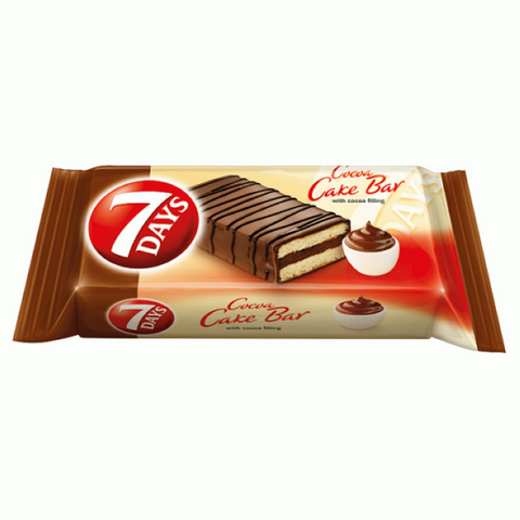 7 Days Cocoa Cake Bar packaging on a white background