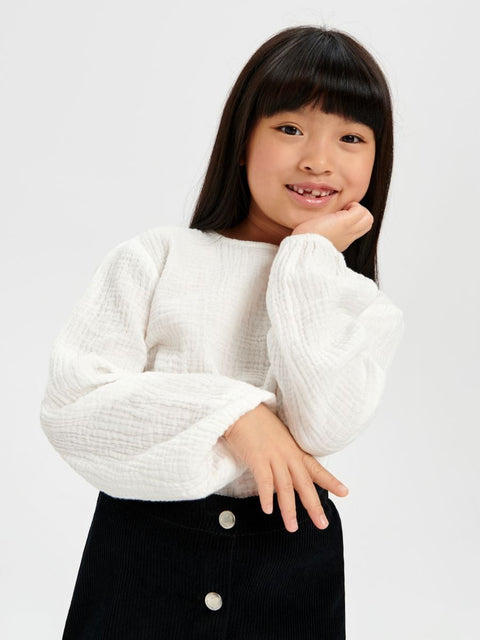 Sinsay Girl's White Long Sleeve Ruffle Blouse |Sinsay In Lebanon