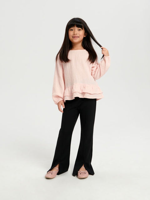 Sinsay Girl's Baby Pink Long Sleeve Ruffle Blouse |Sinsay In Lebanon