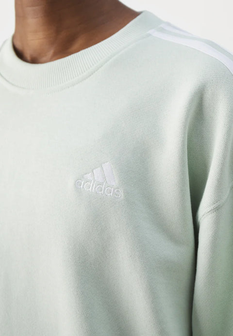 Adidas Women's Mint Green Essentials 3-Stripes Sweatshirt | Adidas In Lebanon