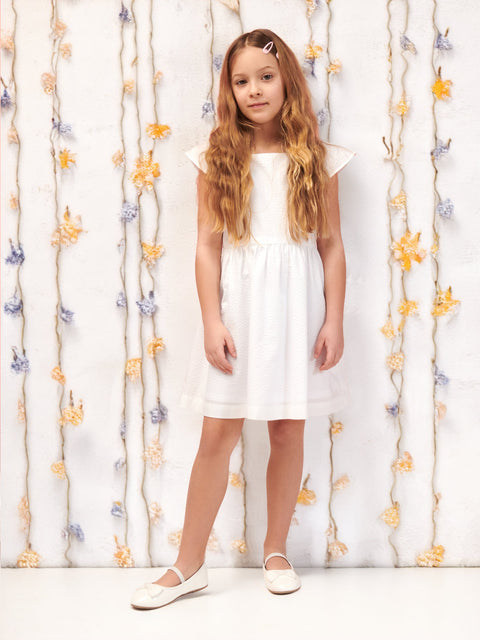 Sinsay Girl's White Square Neck Dress | Sinsay In Lebanon
