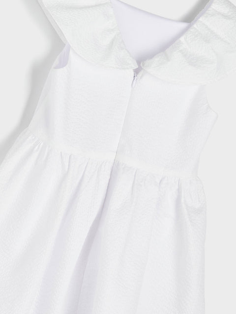 Close-up of a white fabric texture