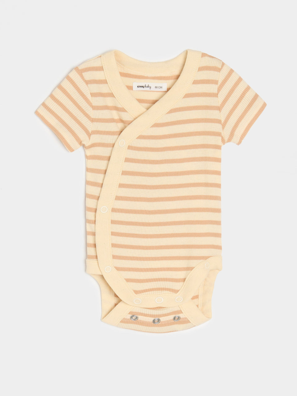 Sinsay Baby's Beige/Brown Striped Bodysuits | Sinsay In Lebanon