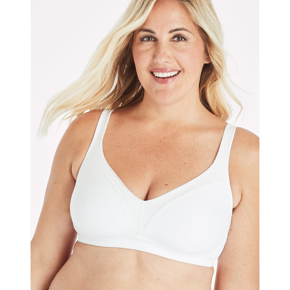 Playtex Women's White 18 Hour Bounce Control Wirefree Bra