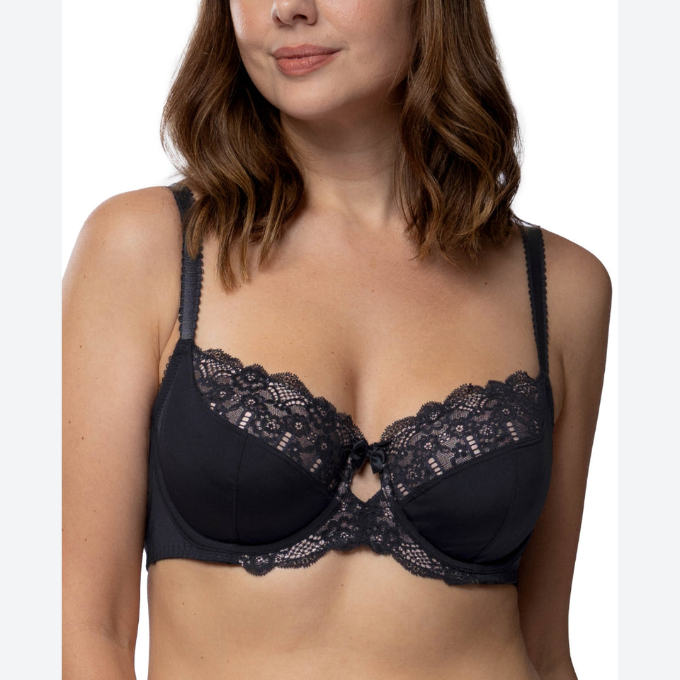 Dorina Women's Black Celine Non Padded Lace Underwire Bra