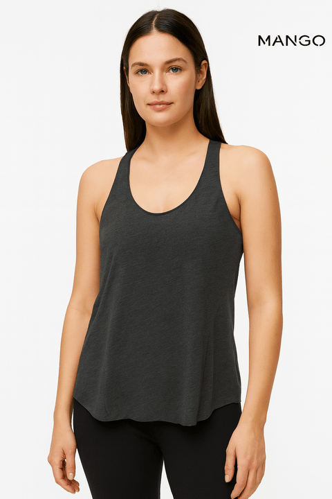 Mango Women's Grey Sleeveless Blouse| Mango in Lebanon