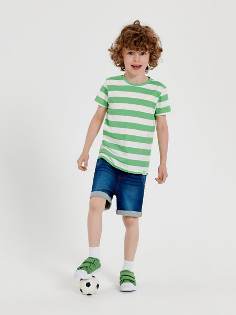 Sinsay Boy's Blue Denim Shorts With Scuffs | Sinsay In Lebanon