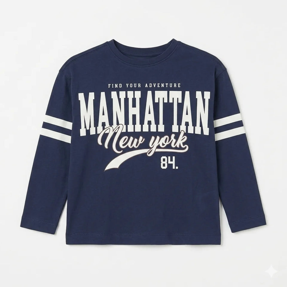 Zara Boy's Navy & White Striped Sleeves Blouse | Zara In Lebanon