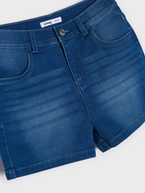 Sinsay Girl's Navy Denim Shorts|Sinsay In Lebanon