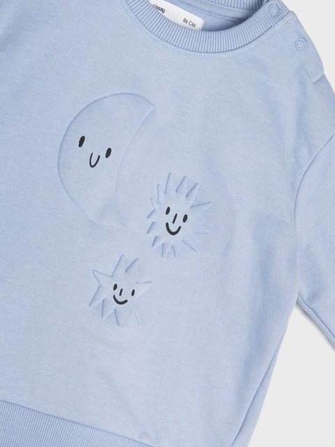 Sinsay Baby Boy's Baby Blue Long Sleeve Print Sweatshirt |Sinsay In Lebanon