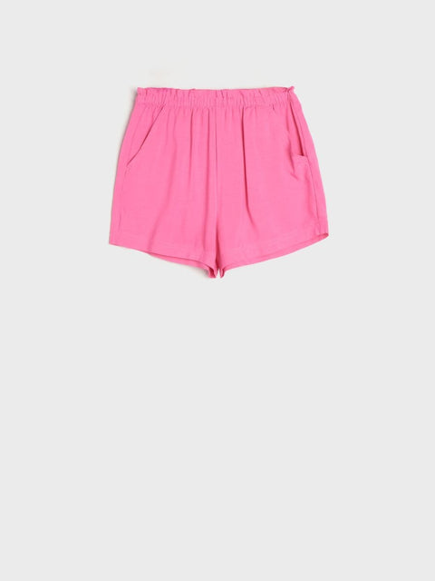 Sinsay Girl's Fuchsia Linen Elastic Short |Sinsay In Lebanon
