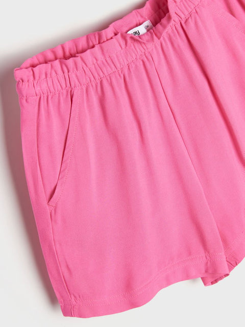 Sinsay Girl's Fuchsia Linen Elastic Short |Sinsay In Lebanon