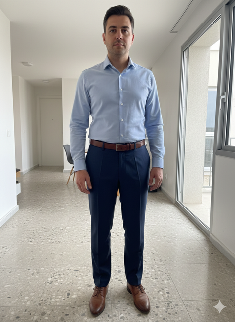 Duchamp Men's Navy Slim Fit Trouser | Duchamp In Lebanon