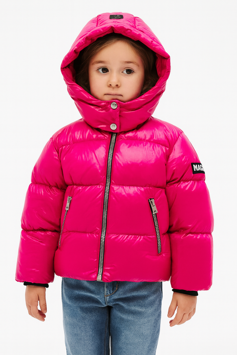 Mackage Girl's Fuchsia Hooded Puffer Long Sleeve Jacket  |Mackage In Lebanon