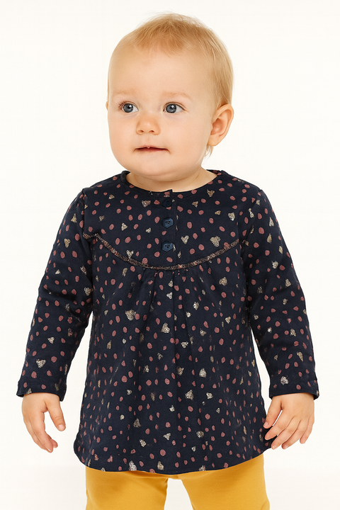 S.Oliver Baby Girl's Navy Long-Sleeve Blouse |S.Oliver in Lebanon