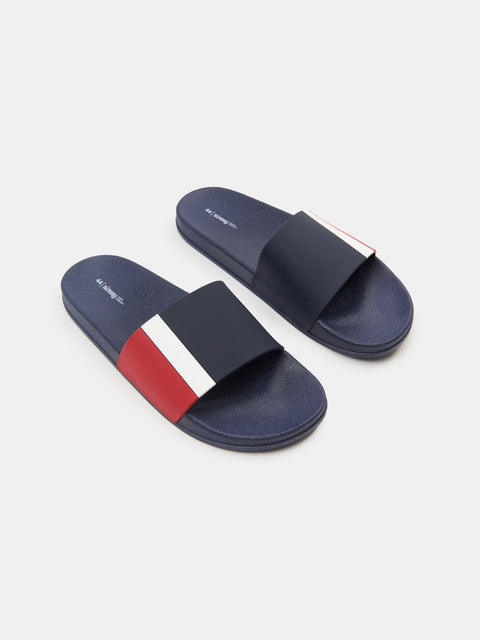 Sinsay Men's  Navy Lined red/white Slippers | Sinsay in Lebanon