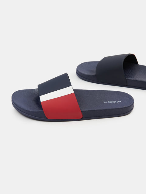 Sinsay Men's  Navy Lined red/white Slippers | Sinsay in Lebanon
