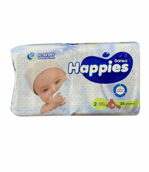 Sanita Happies Premium Small  Fitness Diapers Size 2 *36 Diapers| Sanita In Lebanon