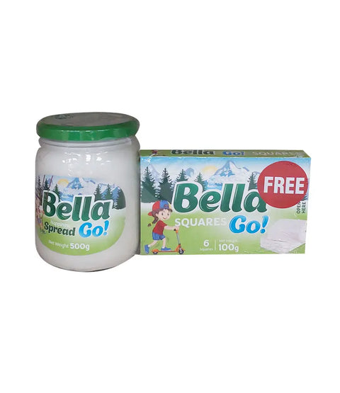 Bella Go Spread Cheese 500G + Free Bella Go Square Cheese 100G