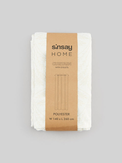 Sinsay Off White Curtain With Silver Tone Details | Sinsay In Lebanon