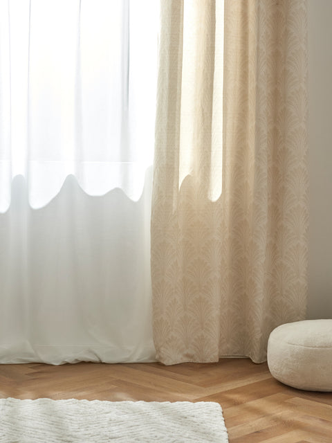 Sinsay Off White Curtain With Silver Tone Details | Sinsay In Lebanon