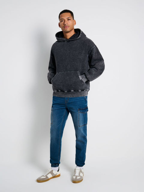 Sinsay Men's Dark Blue Jogger Jeans | Sinsay In Lebanon