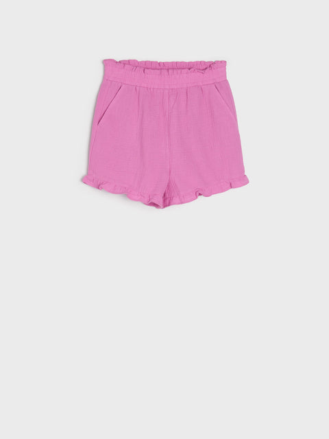 Sinsay Girl's Pink Elastic Waistband Cotton Short | Sinsay In Lebanon