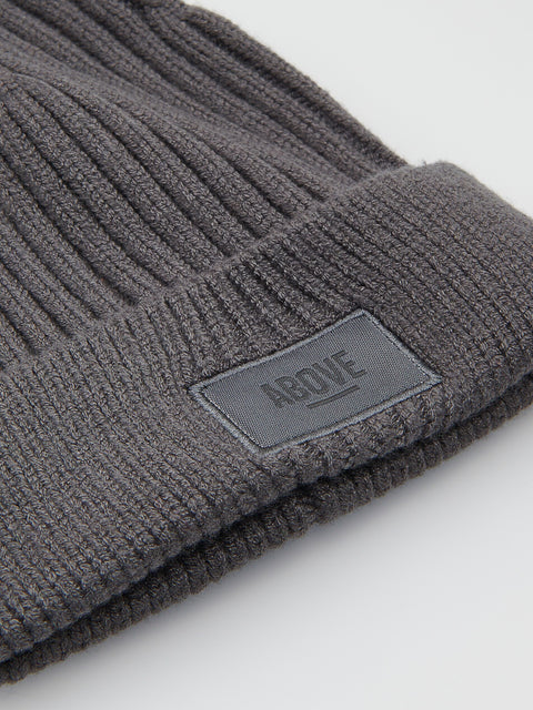 Reserved Baby Boy's Dark Grey Beanie With Patch | Reserved In Lebanon