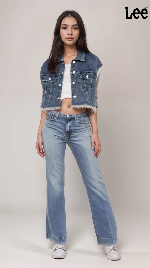 Lee Women's Washed Blue Denim Vest | Lee in Lebanon