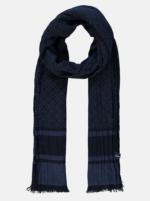 Lerros Men's Navy Patterned Scarf|Lerros In Lebanon