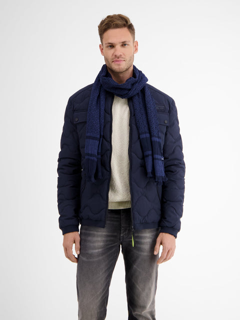 Lerros Men's Navy Patterned Scarf|Lerros In Lebanon