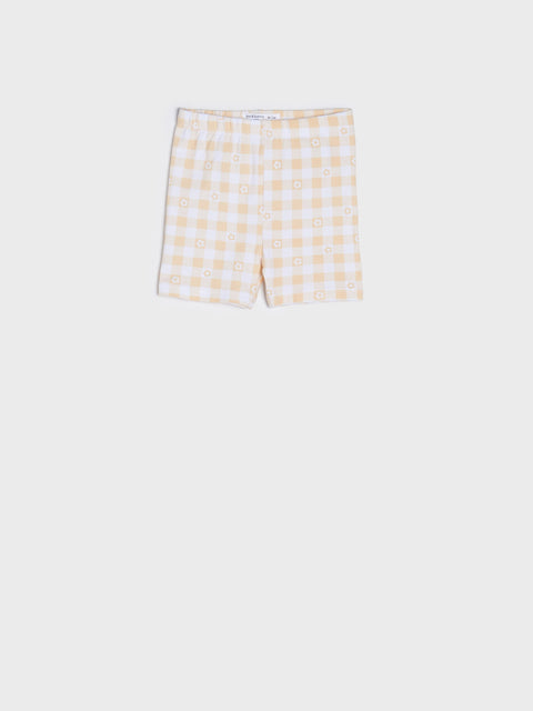Sinsay Baby Girl's Yellow/White Floral Biker Short | Sinsay In Lebanon