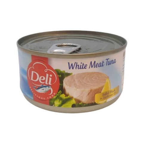 Deli White Meat Tuna in Sunflower Oil 185g