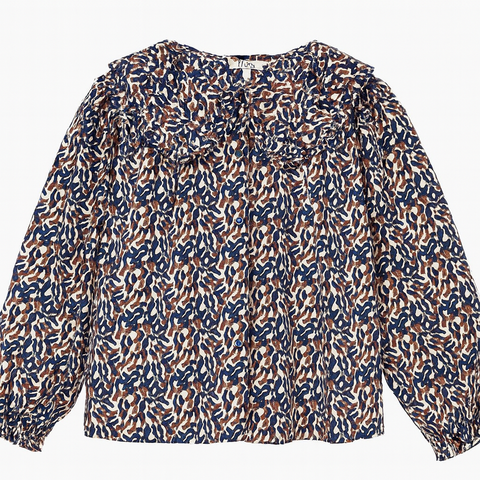 POMPdeLUX Girl's Multicolor  Long Sleeve Blouse | POMPdeLUX in Lebanon