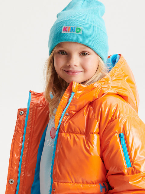 Reserved Girl's Blue Beanie Hat With Patch | Reserved In Lebanon