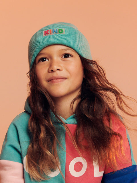 Reserved Girl's Blue Beanie Hat With Patch | Reserved In Lebanon