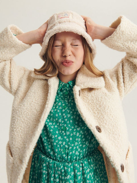 Reserved Girl's Beige Fleece Bucket Hat |Reserved In Lebanon