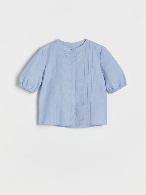 Reserved Girl's Light Blue Shirt With Puffed Sleeves | Reserved In Lebanon