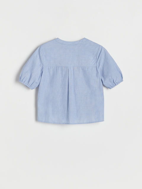 Reserved Girl's Light Blue Shirt With Puffed Sleeves | Reserved In Lebanon