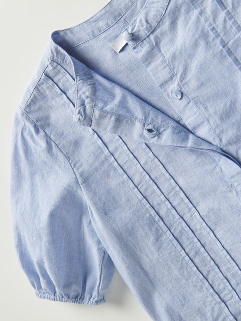 Reserved Girl's Light Blue Shirt With Puffed Sleeves | Reserved In Lebanon