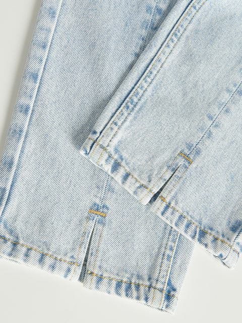 Reserved Baby Girl's Light Blue Straight Jeans With Slits | Reserved In Lebanon