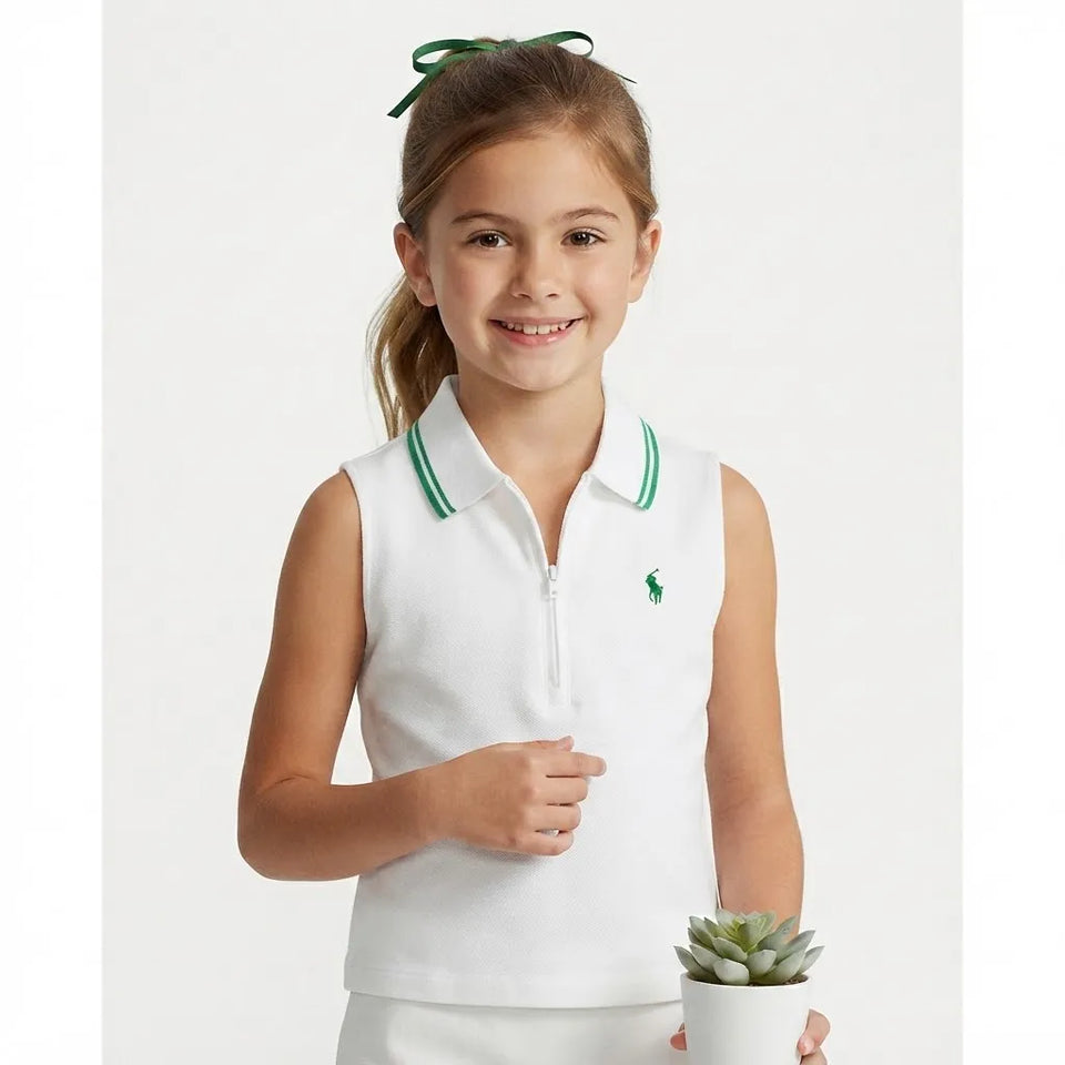 Polo Ralph Lauren Girl's White Sleeveless Vest