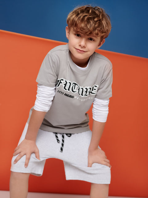 Sinsay Boy's Light Gray Basic Short |Sinsay In Lebanon