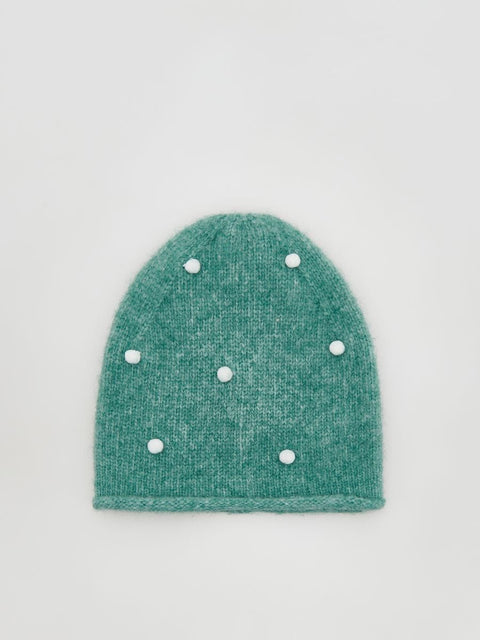Reserved Girl's Dark Green Cap With Appliqué |Reserved In Lebanon