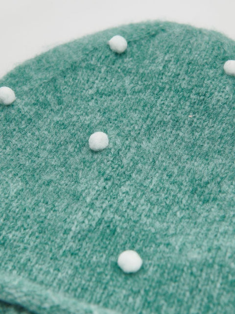 Reserved Girl's Dark Green Cap With Appliqué |Reserved In Lebanon